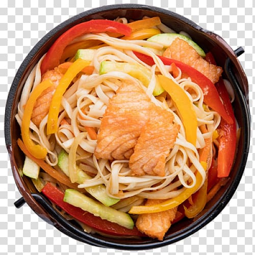 Chow mein Yakisoba Chinese noodles Yaki udon Fried noodles, sushi transparent background PNG clipart