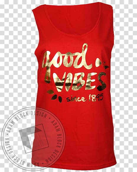 T-shirt Sleeveless shirt Outerwear Font, good vibe transparent background PNG clipart