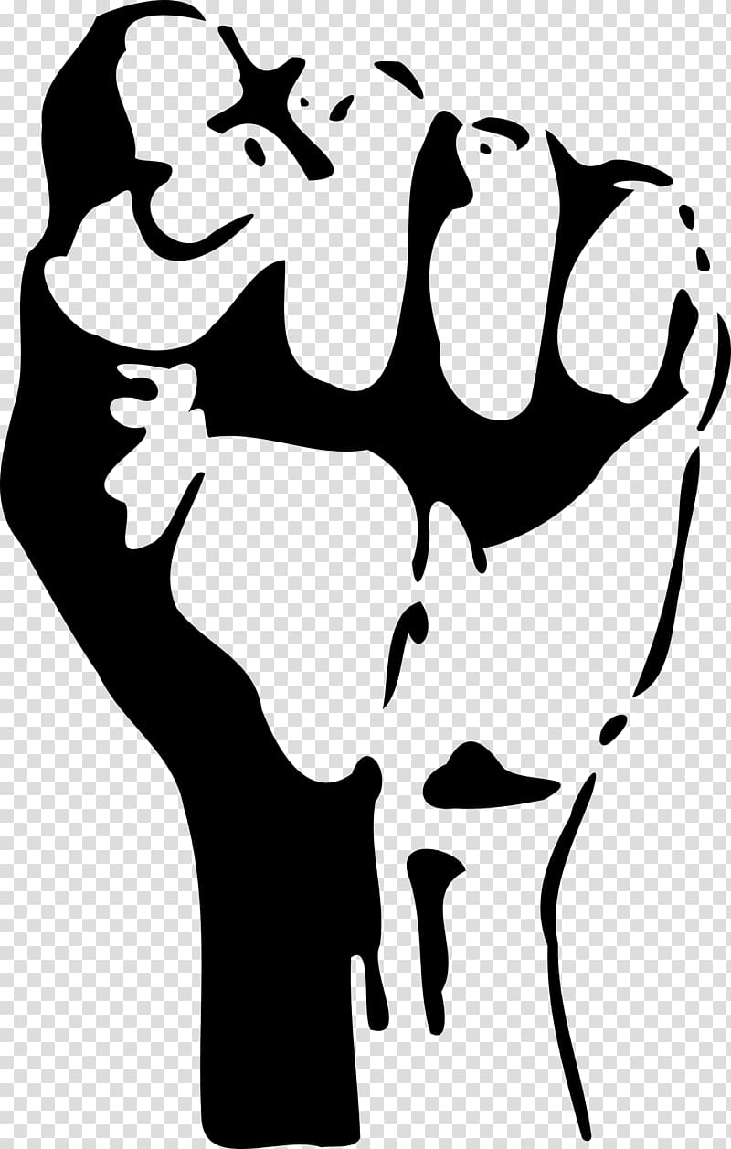 Raised fist , punch transparent background PNG clipart