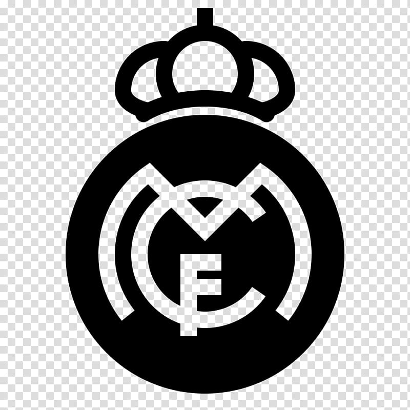round black and crown illustration, Real Madrid C.F. UEFA Champions League Computer Icons Symbol, black transparent background PNG clipart