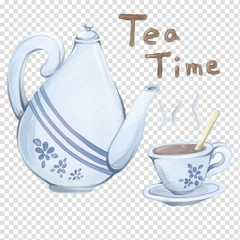 Teapot Teacup, Tea time transparent background PNG clipart