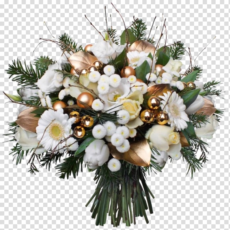 Flower bouquet Christmas Florist New Year Party, christmas transparent background PNG clipart