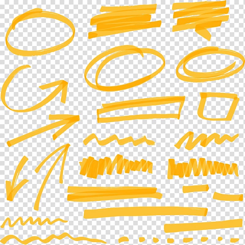 good text illustration, Arrow Shape Illustration, Yellow graffiti brushes transparent background PNG clipart