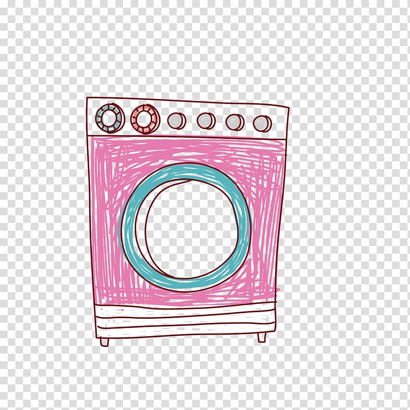 Washing machine Clothes dryer Illustration, red washing machine illustration transparent background PNG clipart