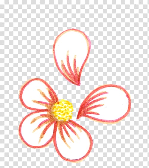 Petal Drawing Flower, flower line drawing transparent background PNG clipart