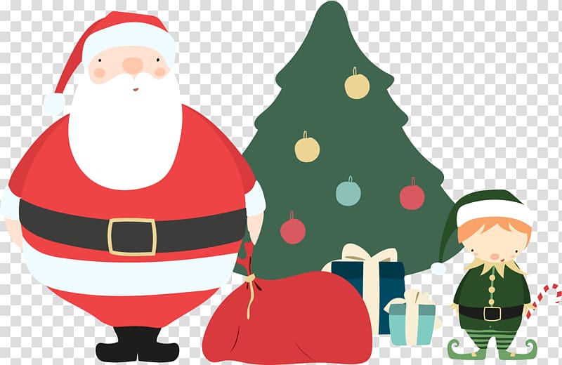 Santa Claus Christmas ornament Christmas tree Christmas card, Santa with cute boy transparent background PNG clipart
