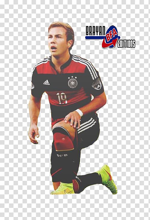 Mario Götze Jersey T-shirt Football player Sleeve, T-shirt transparent background PNG clipart