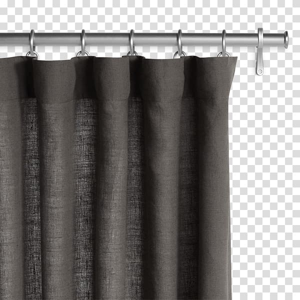 Curtain Drapery Linen Textile Grommet, grey Curtain transparent background PNG clipart