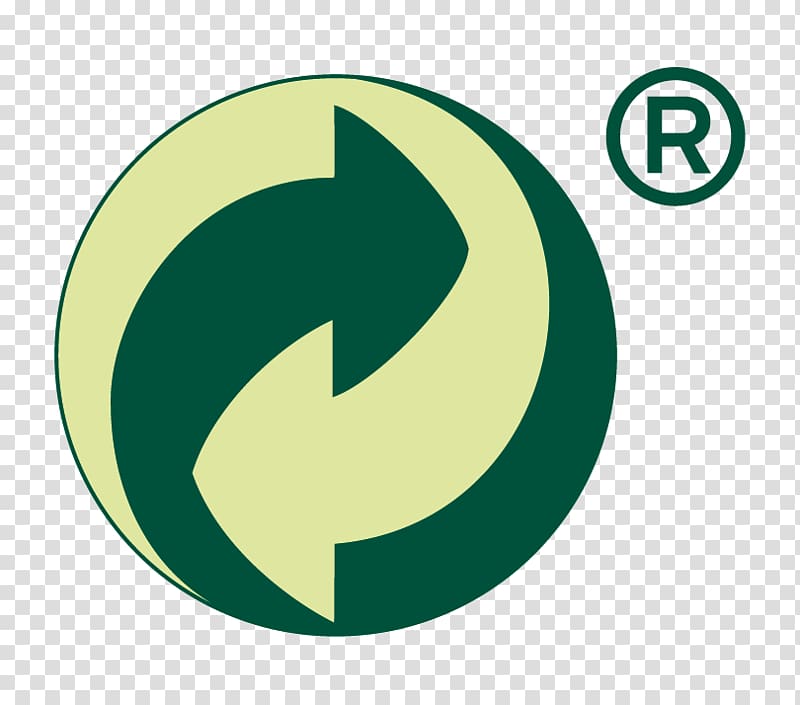 Green Dot Recycling symbol Packaging and labeling Logo, cmyk transparent background PNG clipart