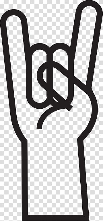 Sign of the horns Wall decal Rock music Bumper sticker, symbol transparent background PNG clipart