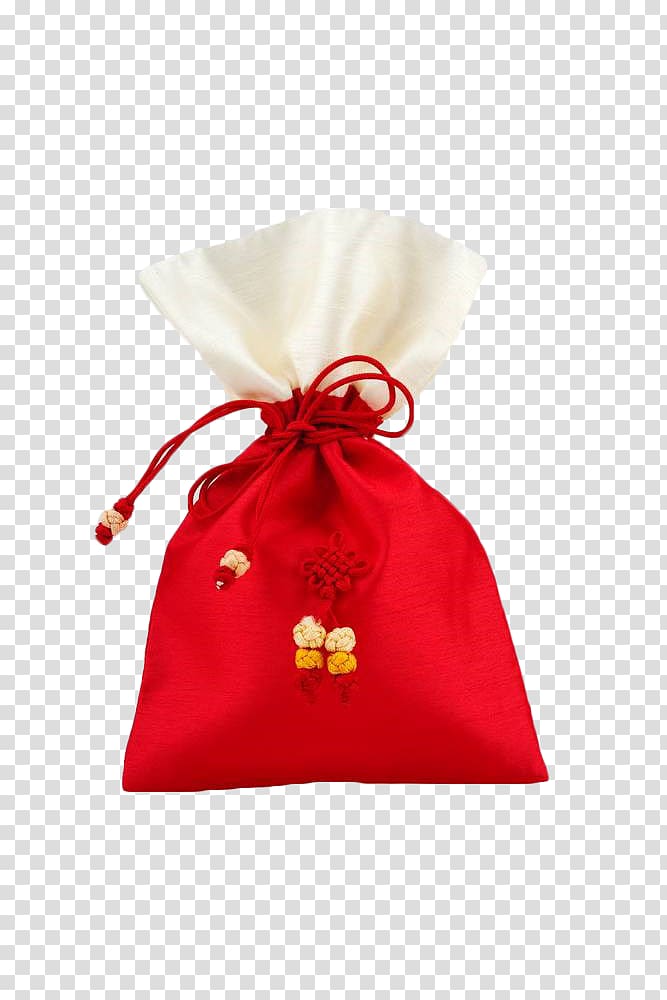 Korea Bag Fukubukuro , Red blessing bag transparent background PNG clipart