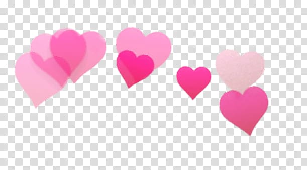 pink hearts , Snapchat Filter Hearts transparent background PNG clipart