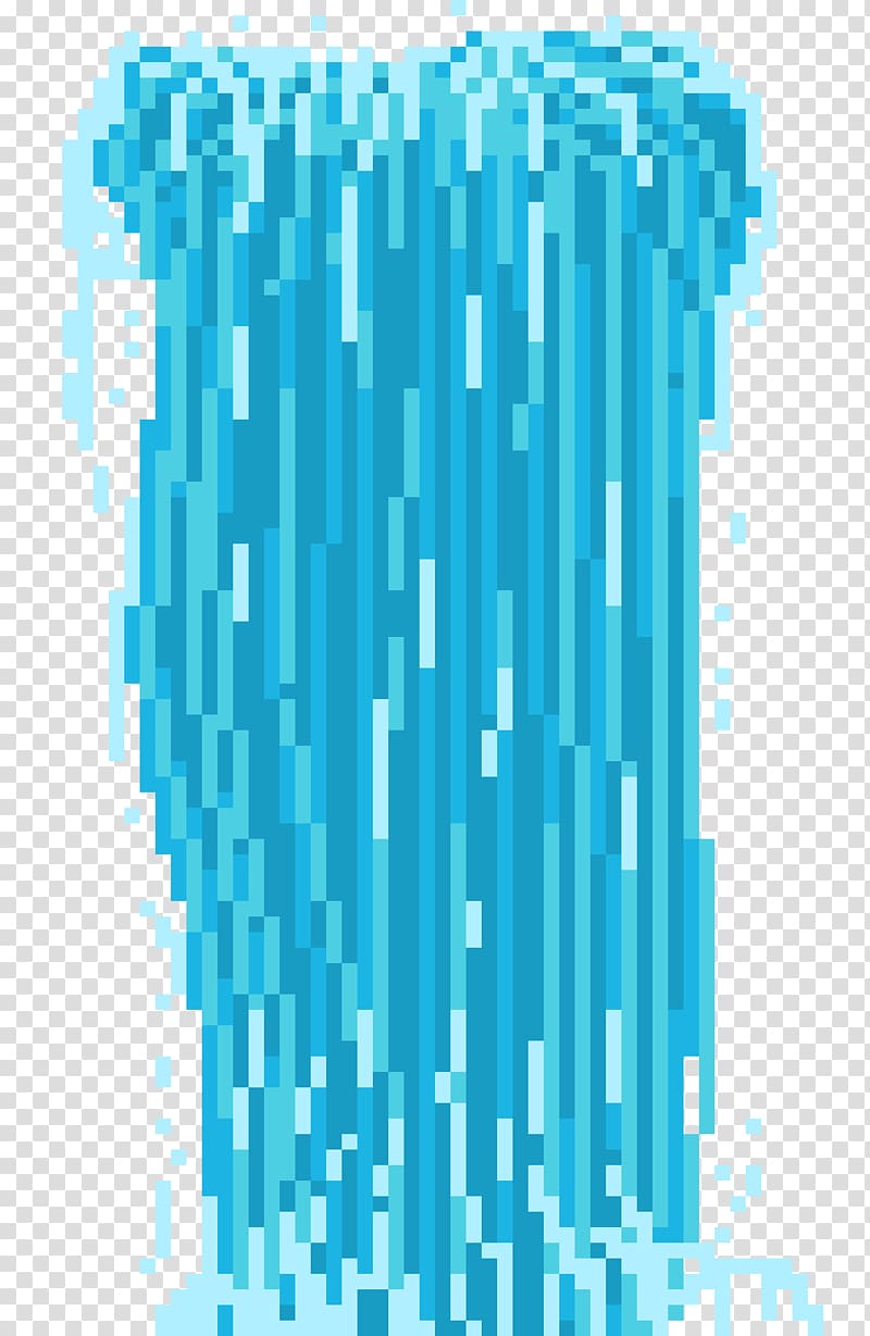Pixel art Waterfall, waterfall video transparent background PNG clipart