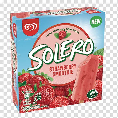 Smoothie Ice cream Sorbet Strawberry Solero, ice cream transparent background PNG clipart