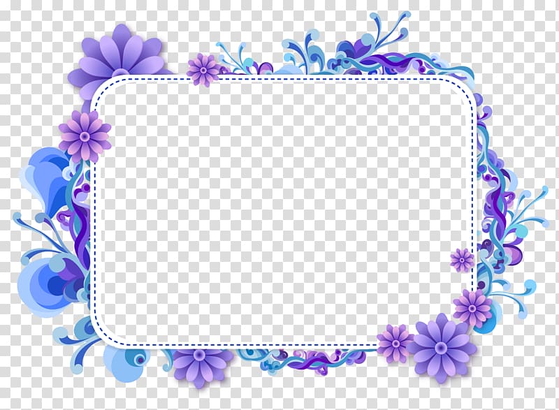 purple floral frame , frame, Purple Border Frame transparent background PNG clipart