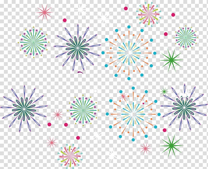 Euclidean Adobe Fireworks, Colorful fireworks transparent background PNG clipart