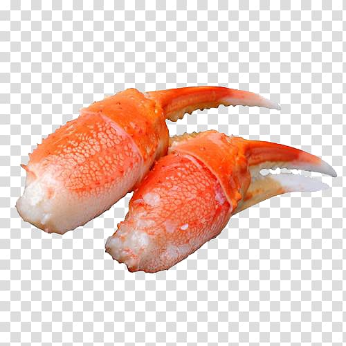 King crab Lobster Sushi Crab meat, Alaskan Snow crab crab claw transparent background PNG clipart