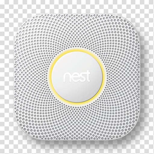 Carbon monoxide detector Nest Labs Nest Protect Smoke detector, yellow glow transparent background PNG clipart