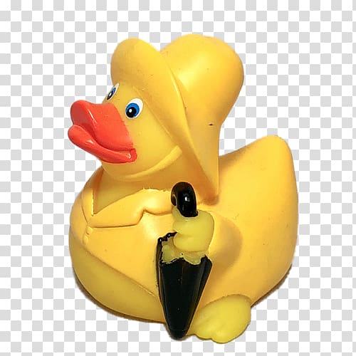 Rubber duck Rain Yellow Toy, rainy days transparent background PNG clipart