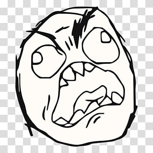 Internet troll Trollface Rage comic Sadness, sad face, face, monochrome,  head png