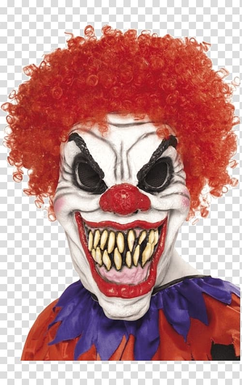 Evil clown Mask Halloween costume Costume party, clown transparent background PNG clipart