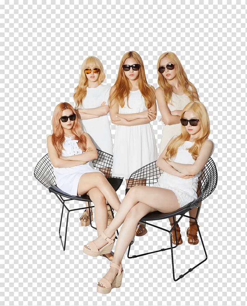 five women wearing sunglasses illustration, Red Velvet Girls Relaxing transparent background PNG clipart