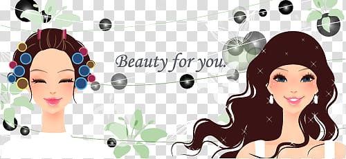 Make-up Drawing Animation, Hand-painted pattern fashionable women transparent background PNG clipart
