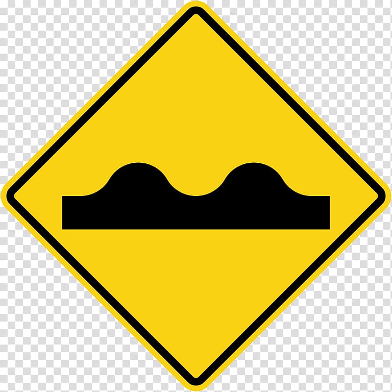 Road Traffic sign Speed bump Warning sign, road transparent background PNG clipart