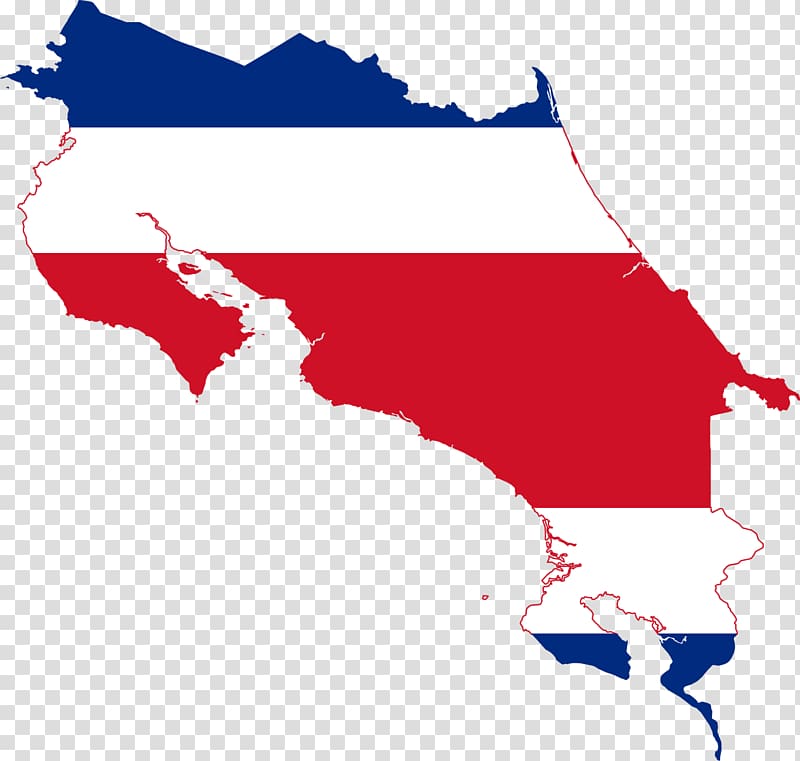 Flag of Costa Rica Map, America transparent background PNG clipart