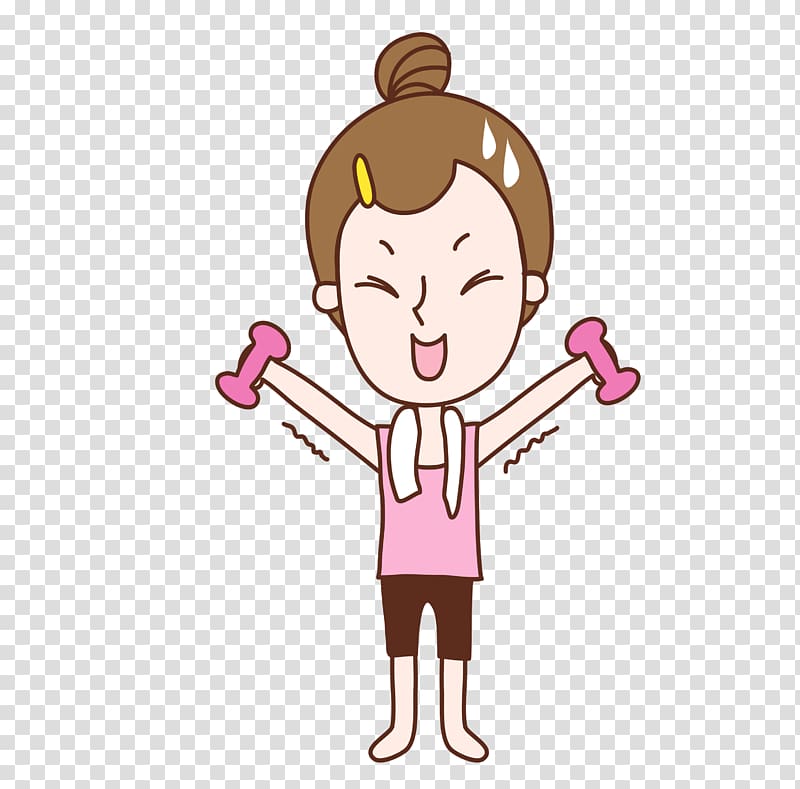 Cartoon Physical exercise u51cfu80a5, Cartoon Fitness woman transparent background PNG clipart
