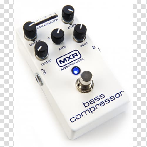 Effects Processors & Pedals Dunlop MXR Bass Compressor M87 Bass guitar Dynamic range compression, Bass Guitar transparent background PNG clipart