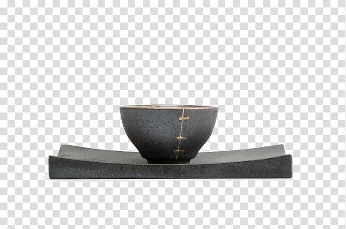 Coffee cup Ceramic glaze, Black Stone Glaze black cup transparent background PNG clipart