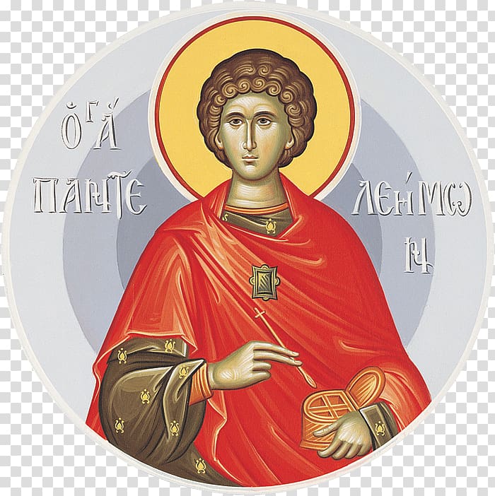 Saint Pantaleon Saint Catherine's Monastery Eastern Orthodox Church Religion Icon, Martyr Day transparent background PNG clipart