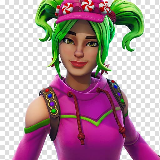 green haired girl , Fortnite Battle Royale Epic Games, Fortnite skins transparent background PNG clipart