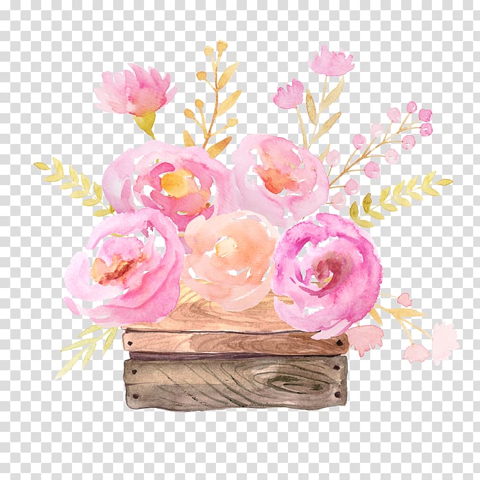 watercolor flower baskets transparent background PNG clipart