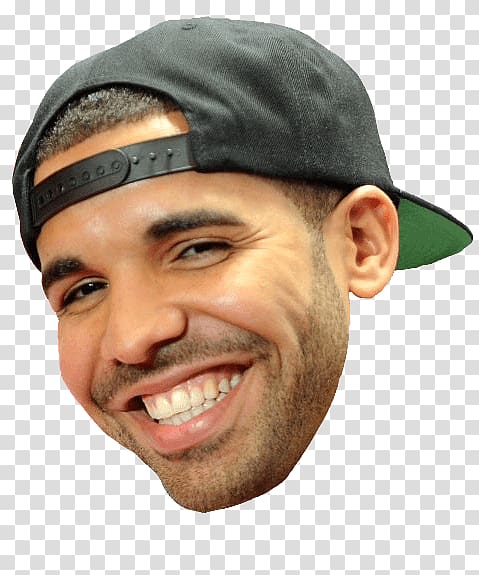 Drake wearing black cap, Drake Cap transparent background PNG clipart