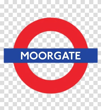 red and blue Moorgate logo, Moorgate transparent background PNG clipart