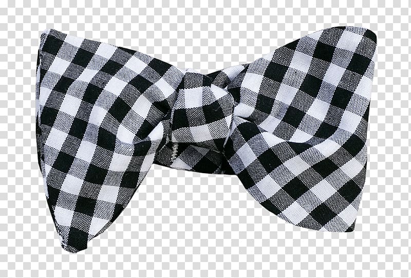 Bow tie Necktie Gingham Clothing Accessories Houndstooth, black bow tie transparent background PNG clipart