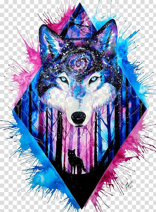 Beautiful Wolf Head Colorful Illustration on Beige Background Wolf Tattoo  or Print Design  Vector Stock Vector  Illustration of spiritual  decorative 193701325