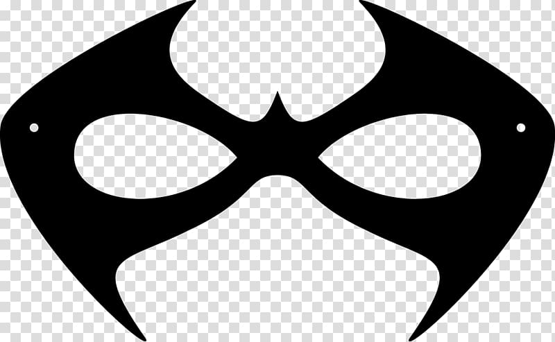 black mask logo, Nightwing Robin Mask Catwoman, Halloween Template transparent background PNG clipart
