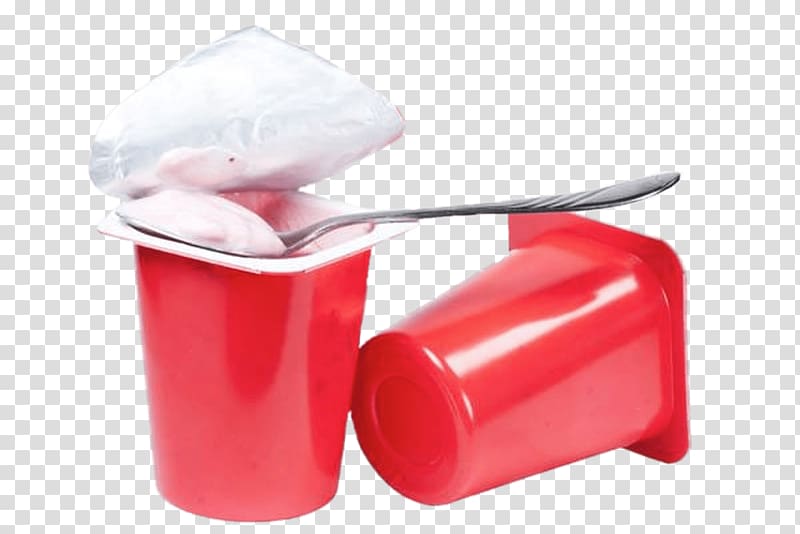 red plastic cup, Fruit Yoghurt Pots transparent background PNG clipart