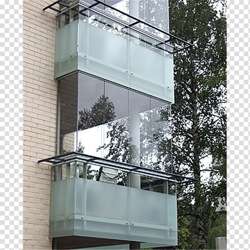 Toughened glass Facade Balcony Daylighting, glass transparent background PNG clipart