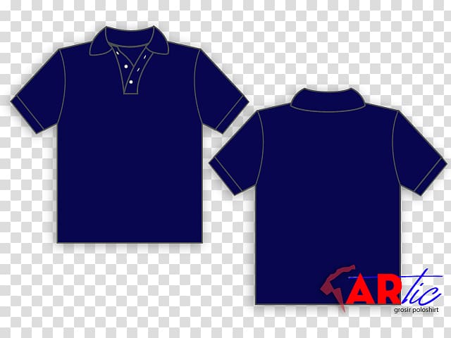 T-shirt Polo shirt Blue Collar, Kaos polos transparent background PNG clipart