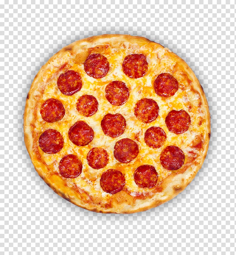 Chicago-style pizza Italian cuisine Sicilian pizza Salami, pizza transparent background PNG clipart