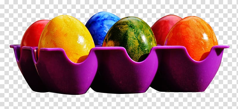 Easter egg Color Egg carton, Colored Eggs For Easter In Tray transparent background PNG clipart