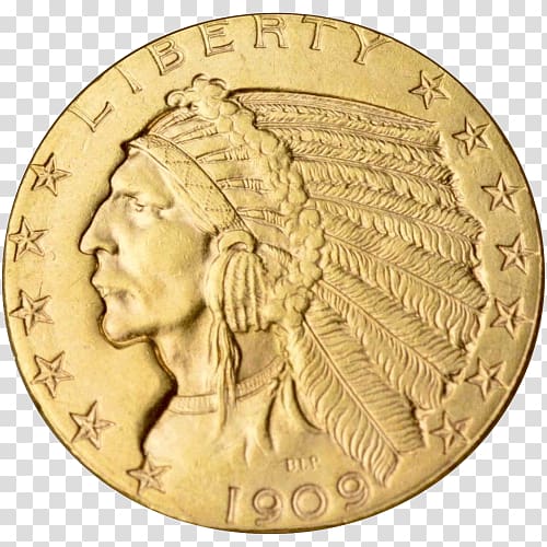 Coin United States Indian Head gold pieces Double eagle, Coin transparent background PNG clipart