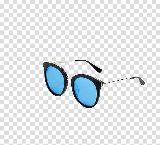 Goggles Sunglasses, 2016 Europe and sky blue metal Sunglasses transparent background PNG clipart