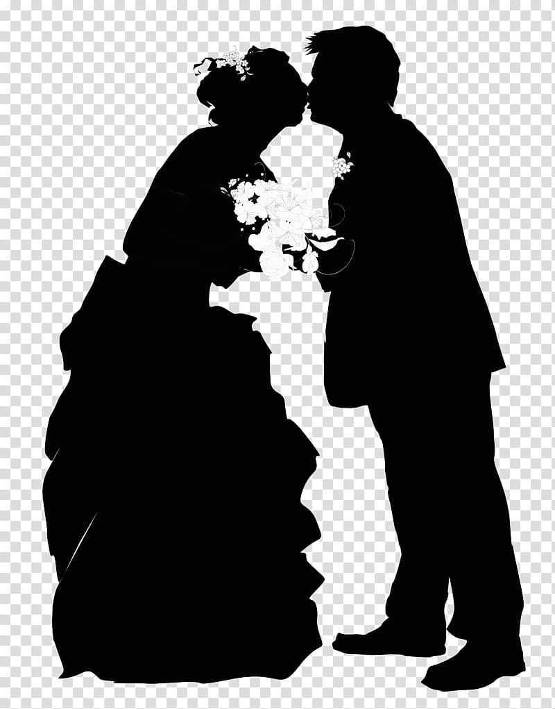 Wedding invitation Silhouette Marriage, wedding transparent background PNG clipart