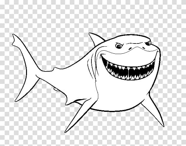 Bruce Darla Coloring book Drawing Finding Nemo, Bruce nemo transparent background PNG clipart