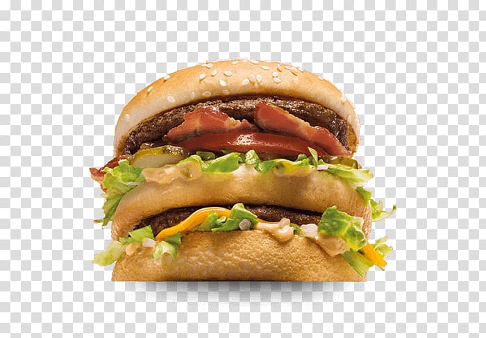 Cheeseburger McDonald\'s Big Mac Whopper Breakfast sandwich BLT, junk food transparent background PNG clipart